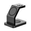 S6 3 In 1 Multi-function Magnetic Wireless Charger Stand for iPhone & iWatch & AirPods(Black)