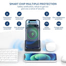 S6 3 In 1 Multi-function Magnetic Wireless Charger Stand for iPhone & iWatch & AirPods(White)