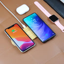 2 In 1 Multi-function Wood Wireless Charging Wireless Charger for iPhone & iWatch & AirPods(Light Wood)