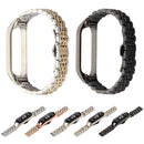 For Xiaomi Mi Band 6 / 5 Seven-beads Stainless Steel Watch Band(Rose Gold)