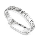 For Xiaomi Mi Band 6 / 5 Three-beads Diamond Steel Watch Band(Silver)