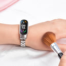For Xiaomi Mi Band 6 / 5 Three-beads Diamond Steel Watch Band(Silver)
