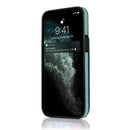 Solid Color PC + TPU Protective Case with Holder & Card Slots For iPhone 13(Green)