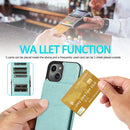 Solid Color PC + TPU Protective Case with Holder & Card Slots For iPhone 13(Green)