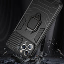 Sliding Camera Cover Design TPU + PC Shockproof Case with Ring Holder For iPhone 13 mini(Black)