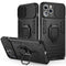 Sliding Camera Cover Design TPU + PC Shockproof Case with Ring Holder For iPhone 13 Pro(Black)