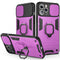 Sliding Camera Cover Design TPU + PC Shockproof Case with Ring Holder For iPhone 13 Pro(Purple)