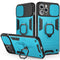 Sliding Camera Cover Design TPU + PC Shockproof Case with Ring Holder For iPhone 13 Pro(Sky Blue)