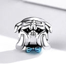 S925 Sterling Silver Cute Dog Beads DIY Bracelet Necklace Accessories