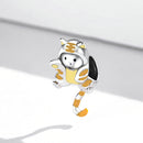 S925 Sterling Silver Clever Hamster Beads DIY Bracelet Necklace Accessories