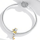 S925 Sterling Silver Clever Hamster Beads DIY Bracelet Necklace Accessories