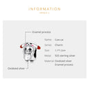 S925 Sterling Silver Cute Cat Beads DIY Bracelet Necklace Accessories
