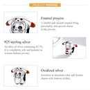 S925 Sterling Silver Cute Cat Beads DIY Bracelet Necklace Accessories