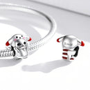 S925 Sterling Silver Cute Cat Beads DIY Bracelet Necklace Accessories