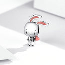 S925 Sterling Silver Vitality Bunny Beads DIY Bracelet Necklace Accessories