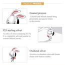 S925 Sterling Silver Vitality Bunny Beads DIY Bracelet Necklace Accessories