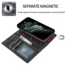 Retro 2 in 1 Detachable Magnetic Horizontal Flip TPU + PU Leather Case with Holder & Card Slots & Photo Frame & Wallet For iPhone 13(Black)
