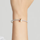 S925 Sterling Silver Golden Cheese Beads DIY Bracelet Necklace Accessories