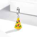 S925 Sterling Silver Delicious Pizza Beads DIY Bracelet Necklace Accessories