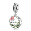 S925 Sterling Silver Fresh Garden Pendant DIY Bracelet Necklace Accessories