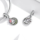 S925 Sterling Silver Fresh Garden Pendant DIY Bracelet Necklace Accessories