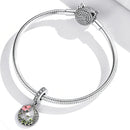 S925 Sterling Silver Fresh Garden Pendant DIY Bracelet Necklace Accessories