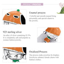 S925 Sterling Silver Smiling Pumpkin Girl Beads DIY Bracelet Necklace Accessories
