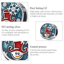 S925 Sterling Silver Clown Snowman Beads DIY Bracelet Necklace Accessories