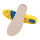 2 PCS 086 086 PU Silicone Sweat-absorbent Breathable Shock-absorbing Sports Full Shoe Pads Cuttable Increase Insole, Size:35-36(Yellow Bottom Gray Surface)