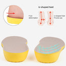 2 PCS 086 086 PU Silicone Sweat-absorbent Breathable Shock-absorbing Sports Full Shoe Pads Cuttable Increase Insole, Size:35-36(Yellow Bottom Gray Surface)