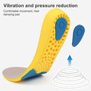 2 PCS 086 086 PU Silicone Sweat-absorbent Breathable Shock-absorbing Sports Full Shoe Pads Cuttable Increase Insole, Size:35-36(Yellow Bottom Gray Surface)