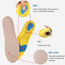 2 PCS 086 086 PU Silicone Sweat-absorbent Breathable Shock-absorbing Sports Full Shoe Pads Cuttable Increase Insole, Size:43-44(Yellow Bottom Gray Surface)