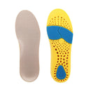 2 PCS 086 086 PU Silicone Sweat-absorbent Breathable Shock-absorbing Sports Full Shoe Pads Cuttable Increase Insole, Size:45-46(Yellow Bottom Gray Surface)