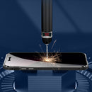 Four-corner Shockproof Anti-peeping Magnetic Metal Frame Double-sided Tempered Glass Case For iPhone 13 Pro(White)