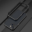 Aurora Series Lens Protector + Metal Frame Protective Case For iPhone 13(Black Silver)