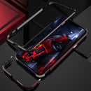 Aurora Series Lens Protector + Metal Frame Protective Case For iPhone 13 Pro Max(Black Purple)