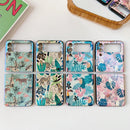 For Samsung Galaxy Z Flip3 5G IMD All-inclusive Blu-ray Soft Edge Protective Case(Red-crowned Crane Tiger)