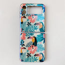 For Samsung Galaxy Z Flip3 5G IMD All-inclusive Blu-ray Soft Edge Protective Case(Red-crowned Crane Tiger)