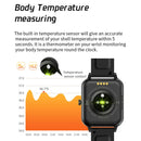 MX7 1.69 inch IPS Touch Screen IP68 Waterproof Smart Watch, Support Sleep Monitoring / Heart Rate Monitoring / Bluetooth Call / Body Temperature Monitoring(Rose Gold)
