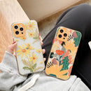 Shockproof TPU Pattern Protective Case For iPhone 11(Wild Chrysanthemum)