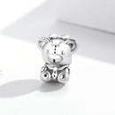 S925 Sterling Silver Navy Bear Beads DIY Bracelet Necklace Accessories