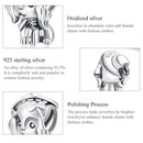 S925 Sterling Silver Shih Tzu Beads DIY Bracelet Necklace Accessories