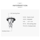 S925 Sterling Silver Duck Beads DIY Bracelet Necklace Accessories