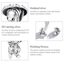 S925 Sterling Silver Duck Beads DIY Bracelet Necklace Accessories