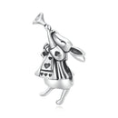 S925 Sterling Silver Playful Rabbit Beads DIY Bracelet Necklace Accessories