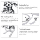 S925 Sterling Silver Playful Rabbit Beads DIY Bracelet Necklace Accessories