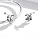 S925 Sterling Silver Playful Rabbit Beads DIY Bracelet Necklace Accessories
