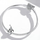 S925 Sterling Silver Playful Rabbit Beads DIY Bracelet Necklace Accessories