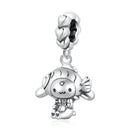 S925 Sterling Silver Cute Dog Pendant DIY Bracelet Necklace Accessories