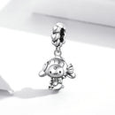 S925 Sterling Silver Cute Dog Pendant DIY Bracelet Necklace Accessories